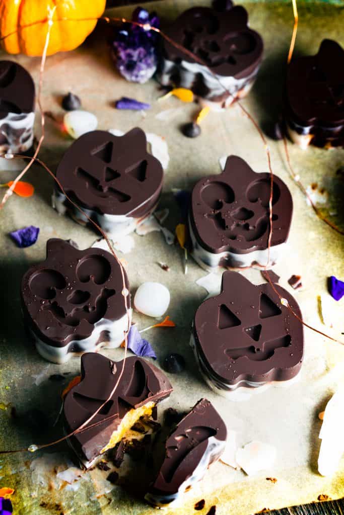 Dark Chocolate Pumpkin Coconut Butter Cups