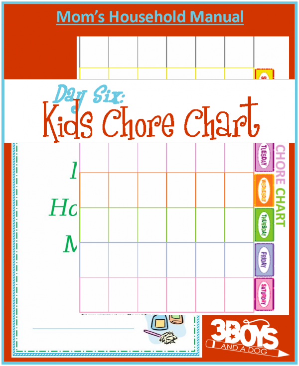 Kids House Chores Chart