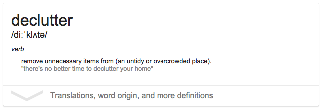declutter meaning