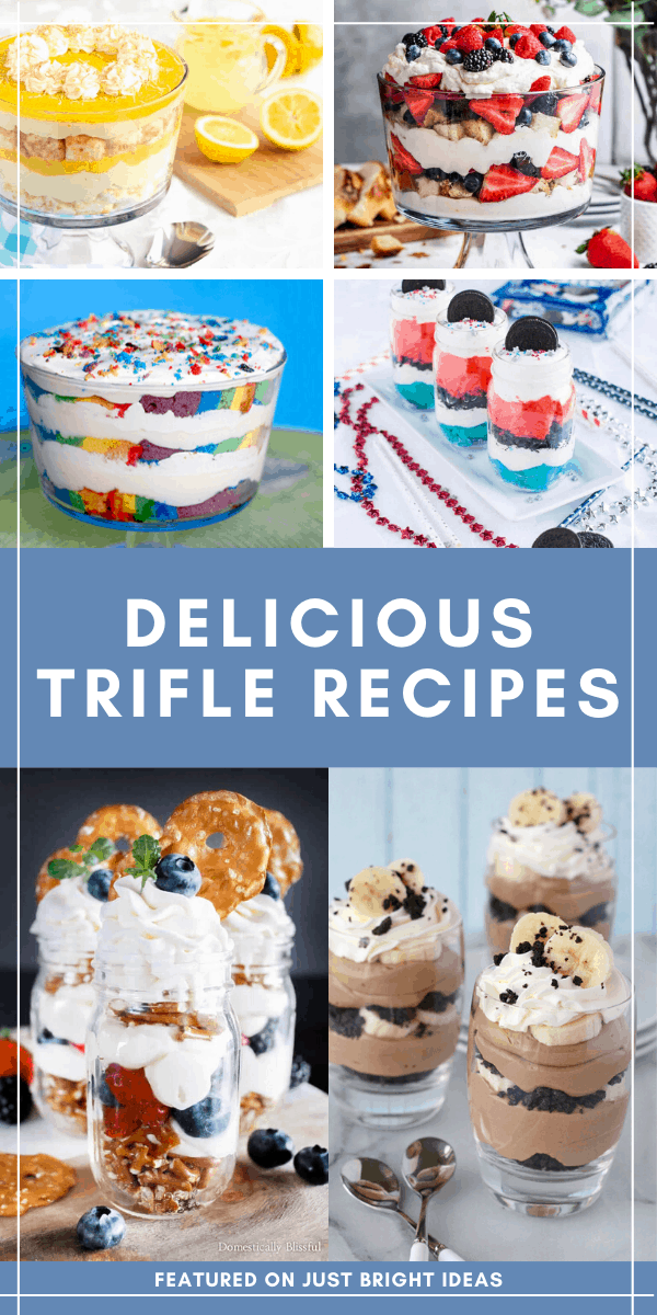 Yum! Whether you're planning a party of looking for a pot luck dessert these easy trifle recipes are perfect for feeding a crowd of hungry guests!