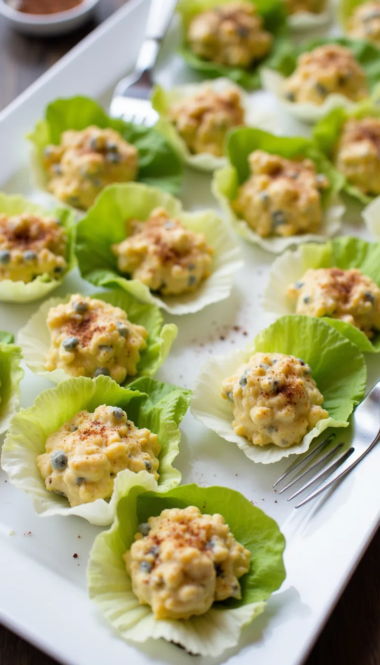 These Deviled Egg Potato Salad Cups are a genius room temperature appetizer mash-up—egg salad meets potato salad in a party-ready bite!
