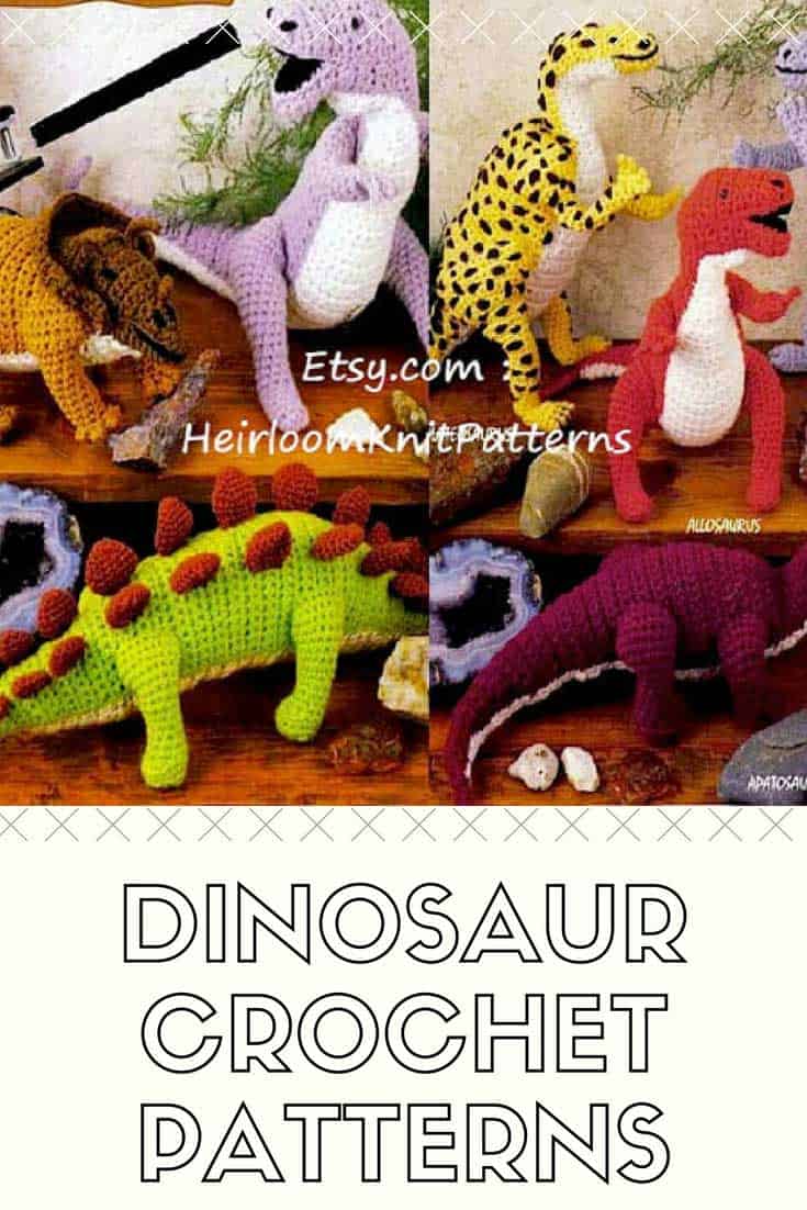 7 Dinosaurs Crochet Pattern