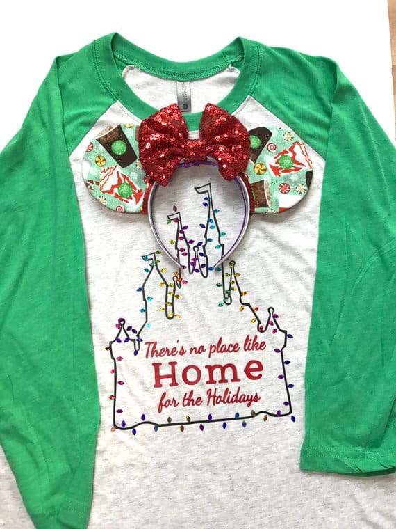 Disney Christmas Shirt Home for the Holidays