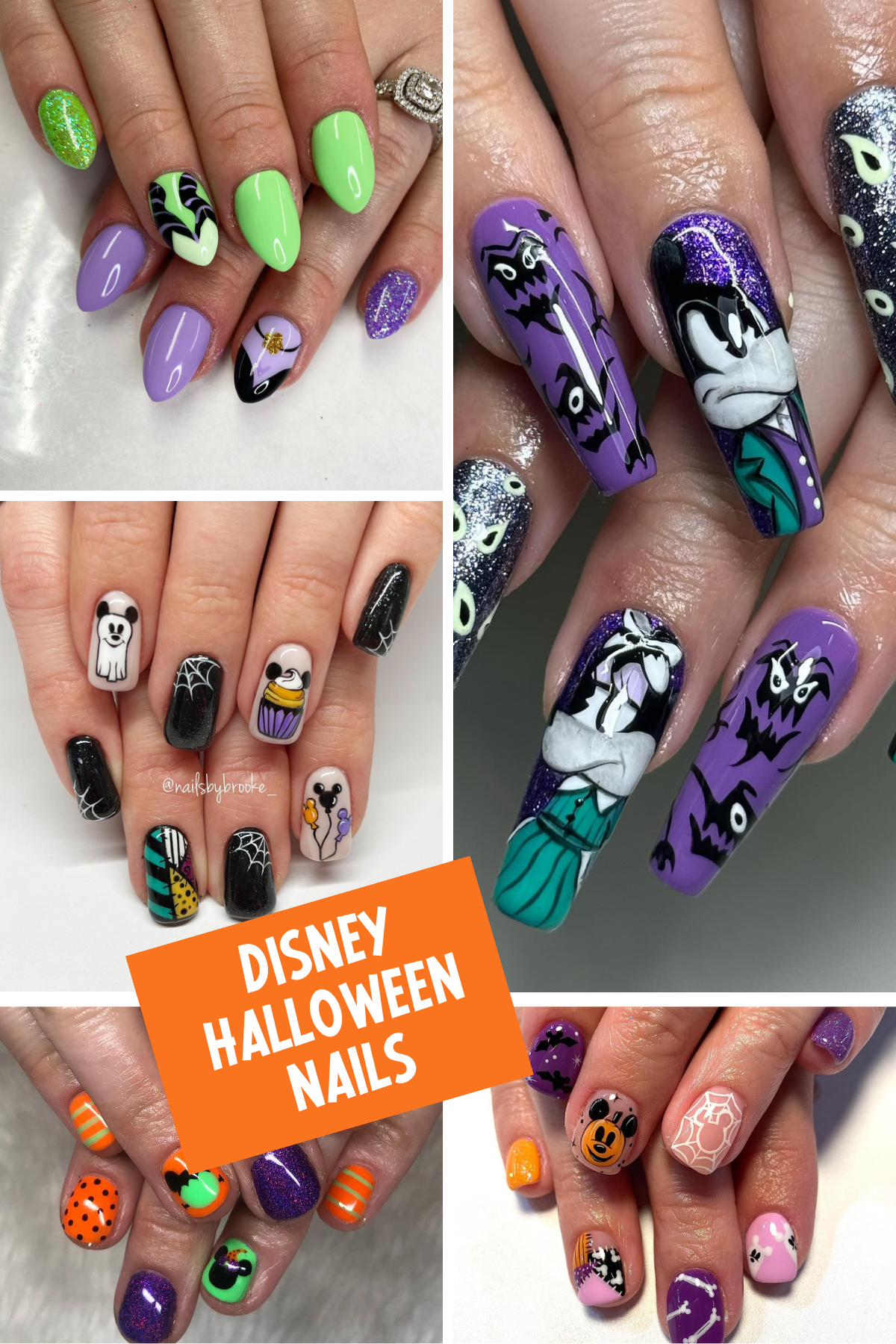 Get ready for some not-so-scary nail inspo! From ghostly Mickeys to adorable pumpkins, these Disney-themed Halloween nails are perfect for your spooky season trip to the parks or a festive night out! 💅✨"