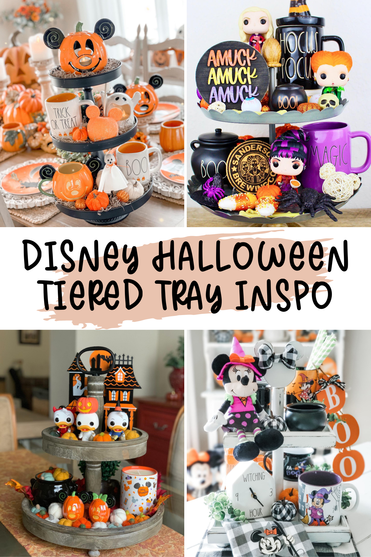 Halloween Disney Decor for 2024 🎃✨Obsessed with Disney and Halloween? Why not combine the two with these stunning Disney Halloween tiered trays! From Hobby Lobby finds to DIY magic, these tray decor ideas will bring the not-so-scary Halloween vibes right into your kitchen. Perfect for adding a touch of Disney charm to your Halloween decorations for 2024! 🕸️👻 #DisneyTieredTray #HalloweenDecorations2024 #DisneyHalloweenKitchenDecor