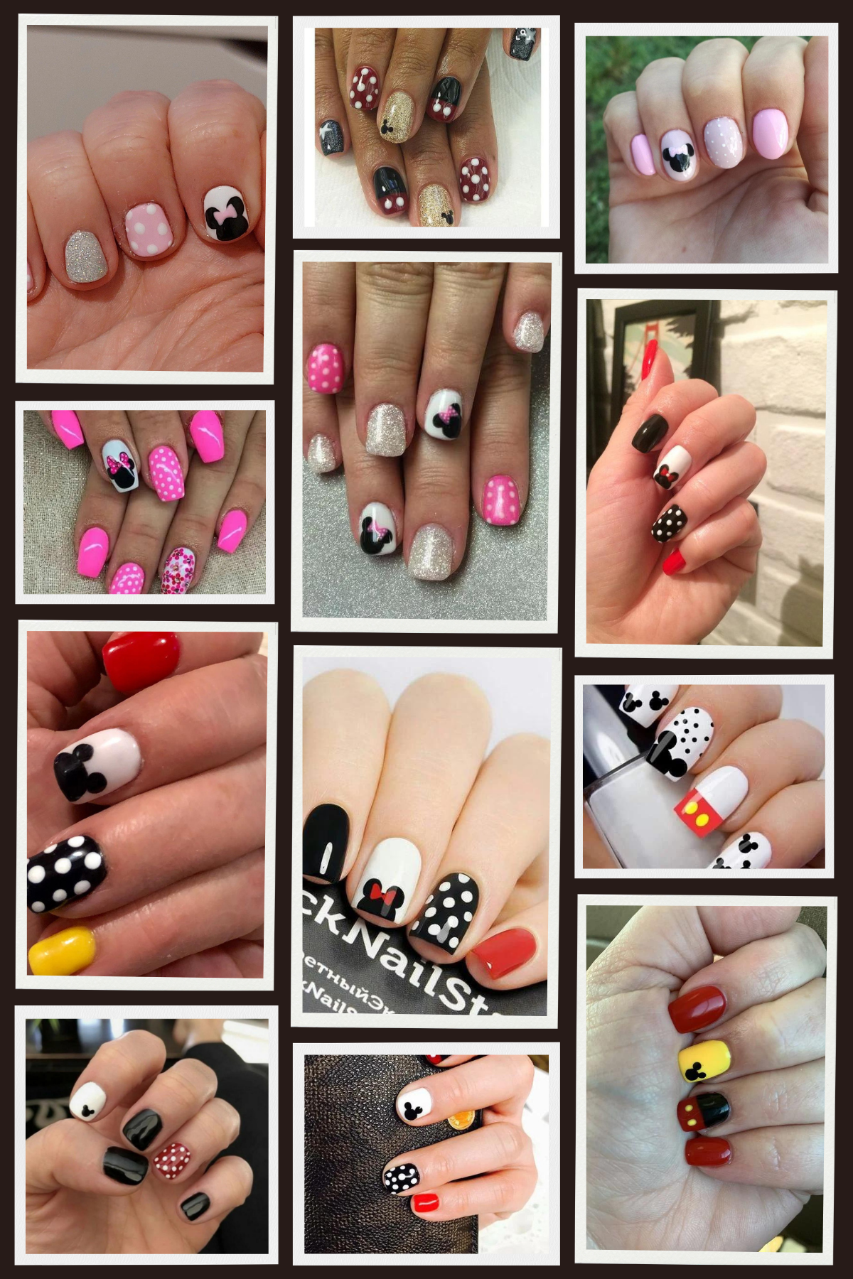 🖤🎀 Create the cutest Minnie and Mickey Mouse nails for a magical touch! From simple polka dots to glittery accents, these Disney manicure ideas are perfect for short nails. 💫 #MickeyInspiredNails #MinnieAndMickeyMouseNails #DisneyMinnieNails