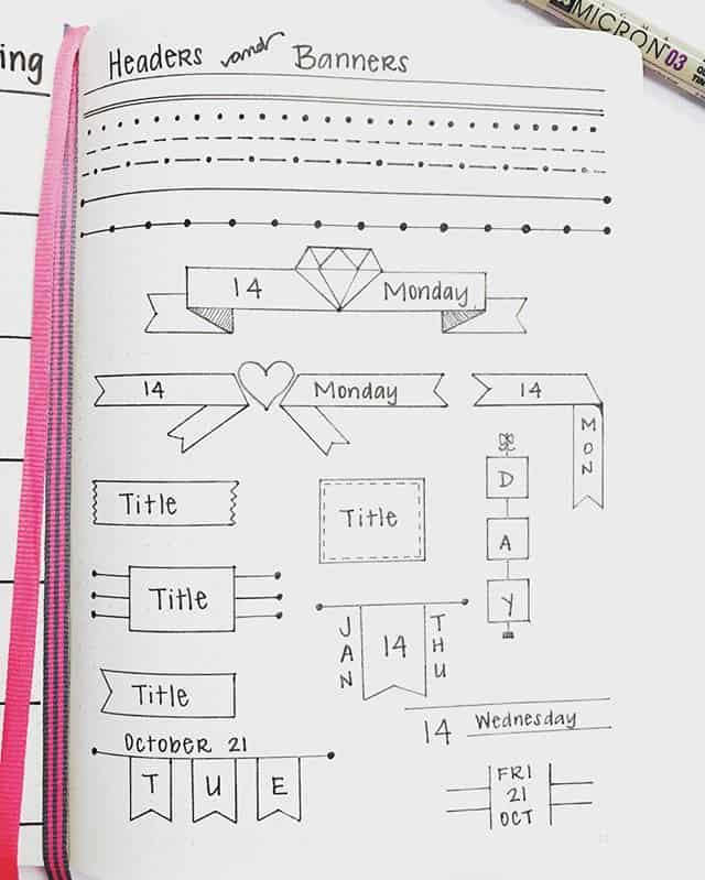 Dividers and headers