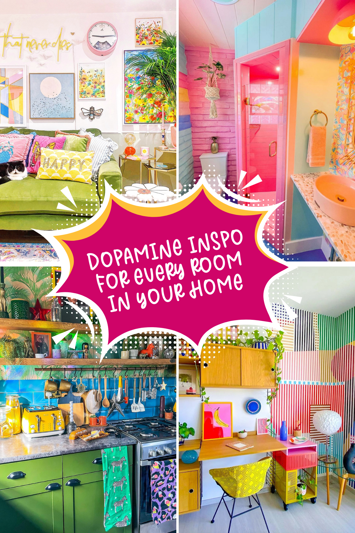 Dopamine Decor = instant happiness boost for your home! 🌈💖 Think bold patterns, cheerful colors, and quirky details that make every corner pop. Ready to inject some positive energy into your space? Let’s do this! 🌿🛋️ #DopamineDecor #HomeInspiration #FeelGoodSpaces 🥰✨