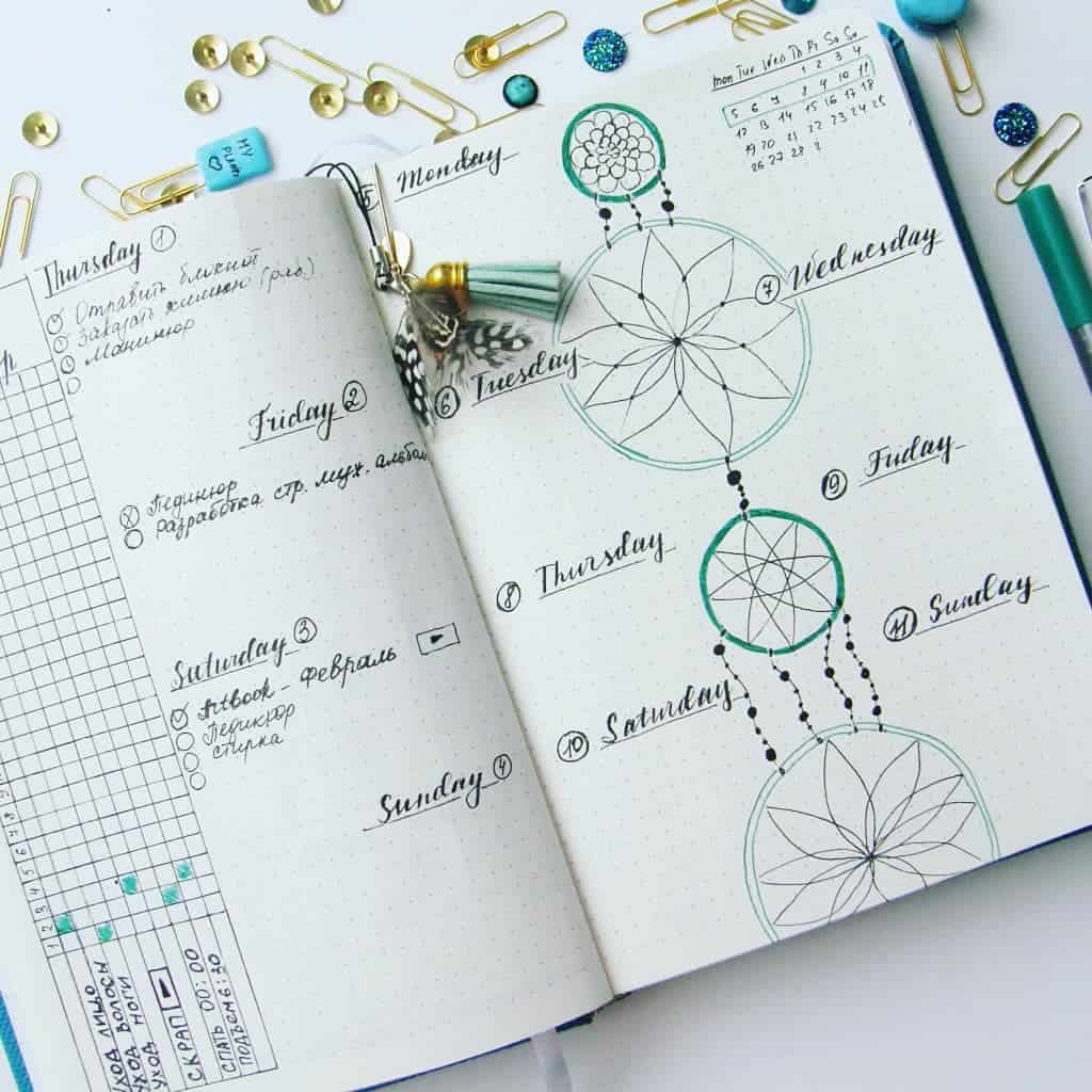 Dreamcatcher Bullet Journal Printable ⋆ aerialovely