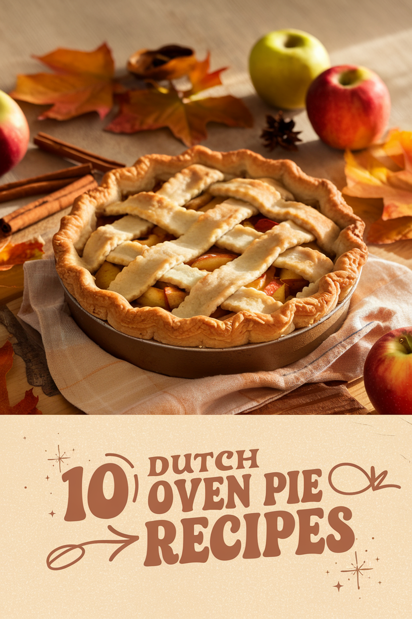 🍑 Elevate your pie game with these 10 Dutch oven recipes. Perfect for camping trips, family dinners, or impressing guests! #DutchOvenMeals #EasyRecipes