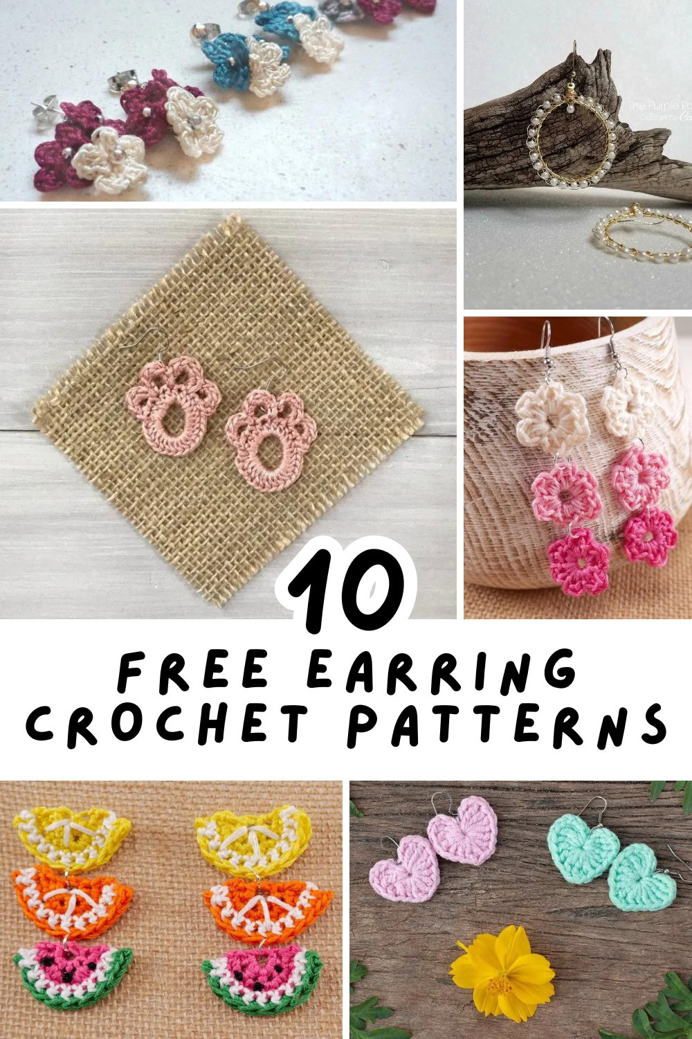 Fall in love with these 10 free crochet earring patterns! Perfect for any style, these patterns offer a variety of designs from trendy to timeless. Grab your crochet hook and create your own stunning accessories. Happy crocheting! 🌈🧵 #CrochetFun #DIYJewelry #FreePatterns