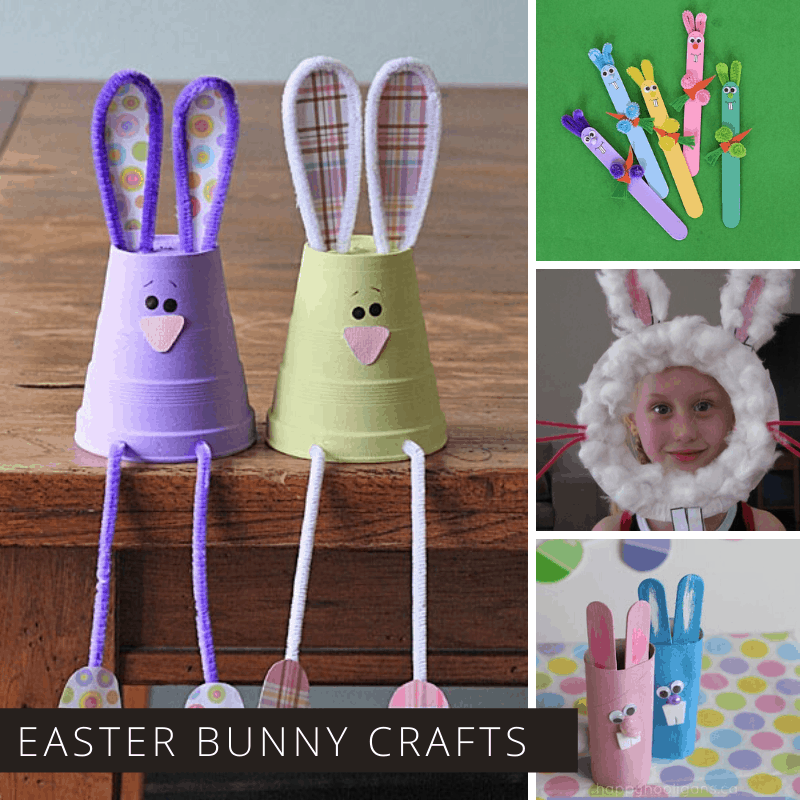 Loving these Easter bunny crafts - they're so cute! And your toddlers and preschoolers will have fun making them!