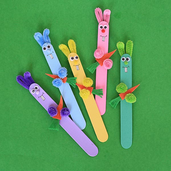 Craft Stick Bunnies - Crafts by Amanda