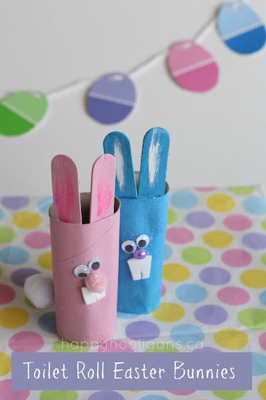 Toilet Roll Easter Bunnies - Happy Hooligans