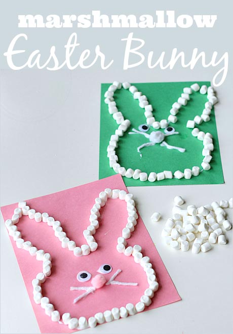 Marshmallow Easter Bunny Craft - No Time For Flash Cards