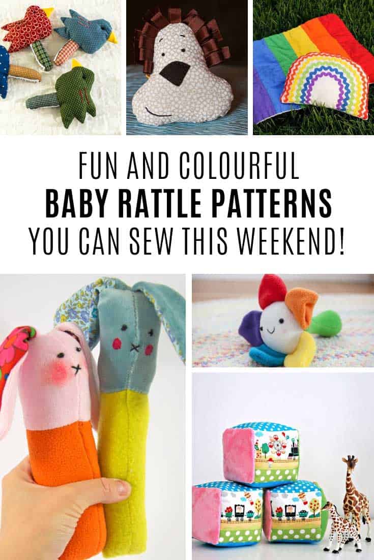 These easy baby rattle patterns make perfect baby shower gifts!