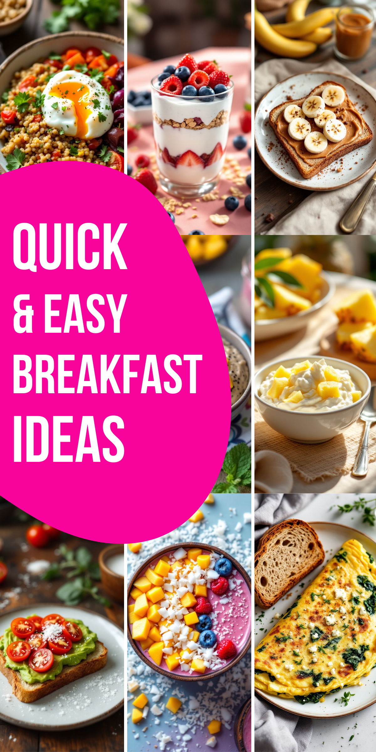 Mornings can be hectic, but these 10 breakfast ideas will keep you fueled and happy! Quick, simple, and totally satisfying. 🌞 #EasyBreakfastIdeas #BreakfastRecipes