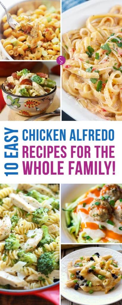 These easy Chicken Alfredo recipes look DELICIOUS! Perfect for the family to enjoy together.