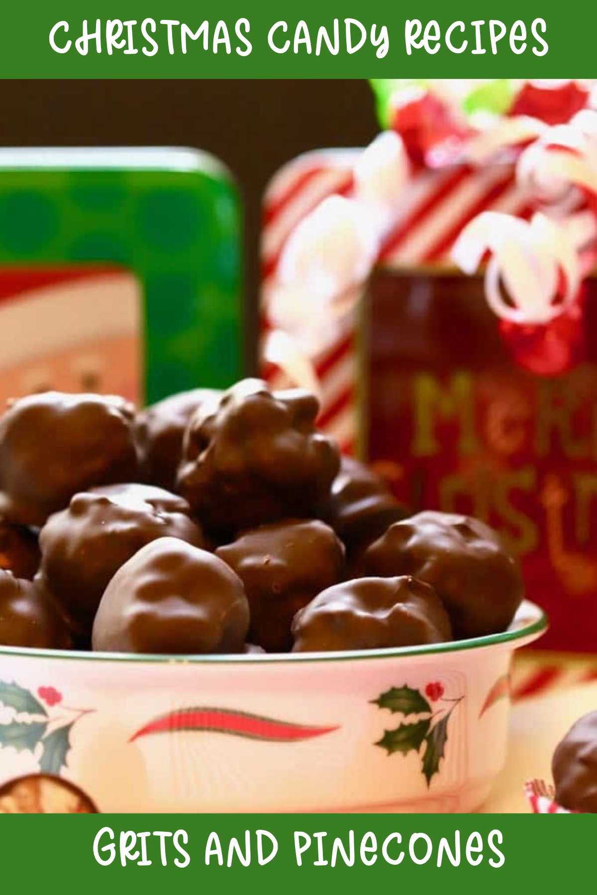 Grits and Pinecones presents dark chocolate billionaires—a luxurious candy filled with crunchy pecans, caramel, and a thick dark chocolate coating. Rich and decadent, these are a must for chocolate lovers!