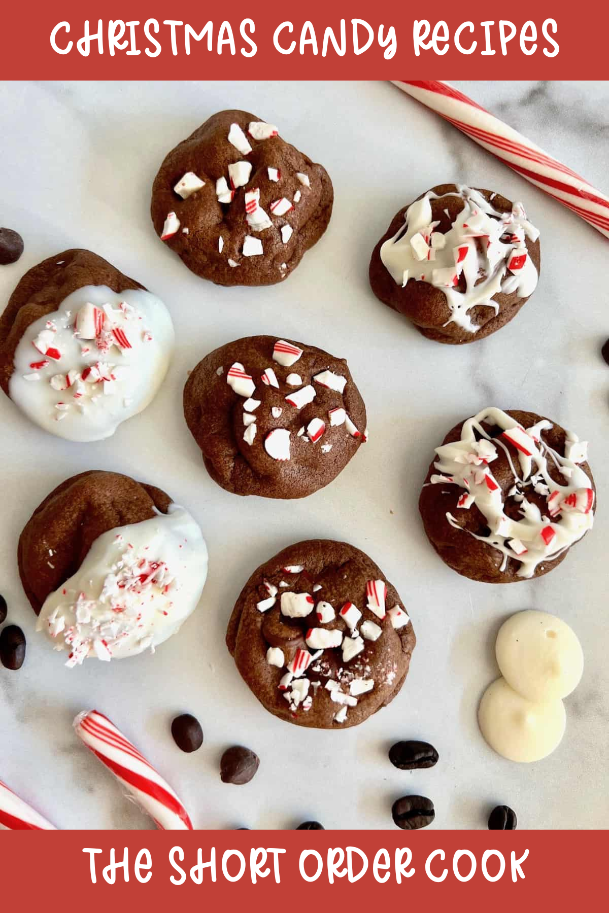 Not exactly candy, but these peppermint mocha cookies from The Short Order Cook will satisfy any sweet tooth! With the flavors of chocolate, coffee, and peppermint, these chewy cookies are a festive treat for cookie trays.