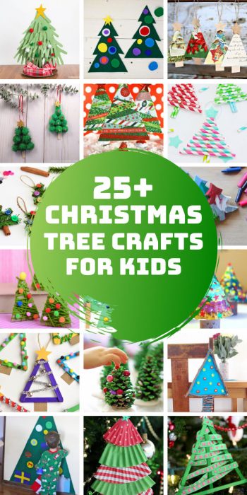 25+ Easy Christmas Tree Crafts for Kids {that make fabulous Holiday decor!}