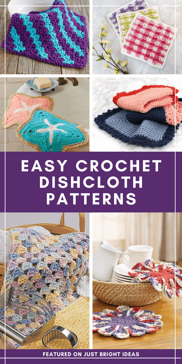 These easy crochet dishcloth patterns are beginner friendly and a great way to learn a new stitch