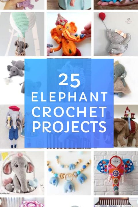 These easy crochet elephant projects make great gifts for baby showers and Christmas! #crochet #elephant
