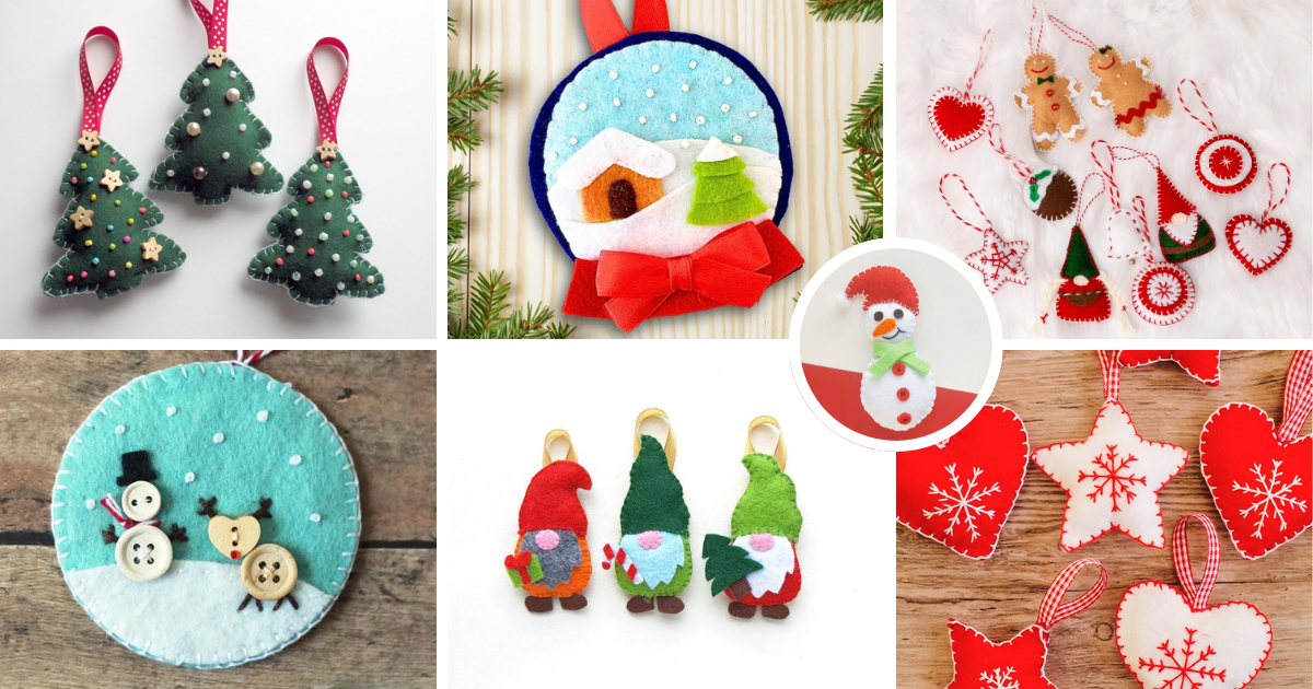 Looking to add a handmade touch to your Christmas tree? Check out this roundup of adorable DIY felt ornaments! Perfect for beginners and festive crafters alike. 🎄✨ #ChristmasCrafts #DIYOrnaments #FeltChristmas