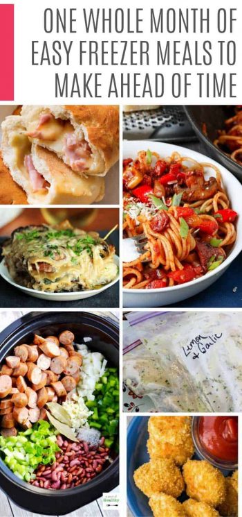 Make Ahead Freezer Meals Recipes - One Whole Month of Meals!