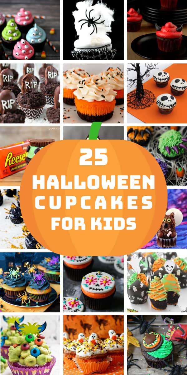 Yum! So many easy cupcakes for kids - decorating ideas that everyone will love! #halloween #cupcakes