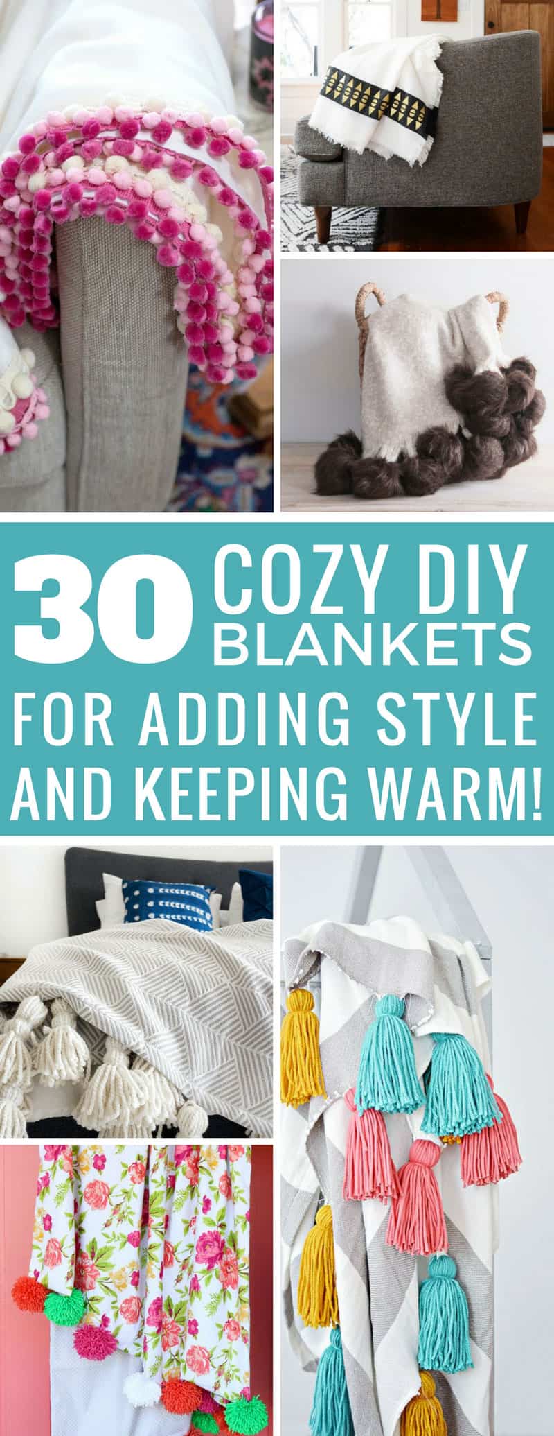 Ohh loving these easy homemade blanket ideas - now I can make my boring old throws look like the ones in the magazines! Thanks for sharing!