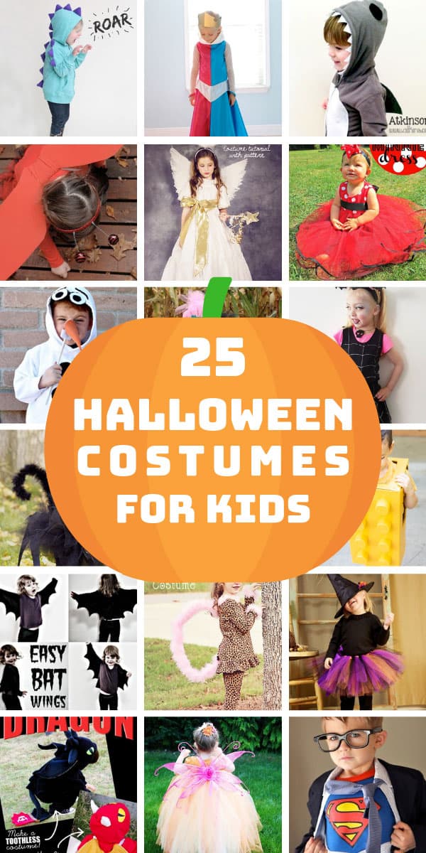 These last minute DIY Halloween costumes for kids are so easy to make and many are no sew ideas! #Halloween #kids #DIY #Crafts #costumes