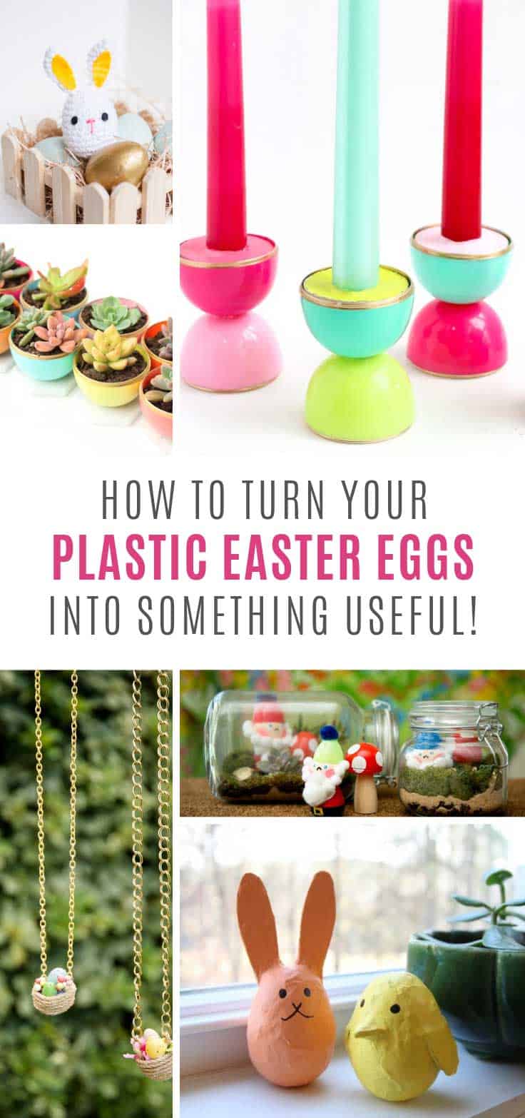 So many easy plastic easter egg crafts!