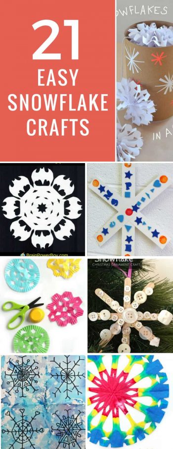 21 Super Easy Snowflake Crafts for Kids to Make this Winter!