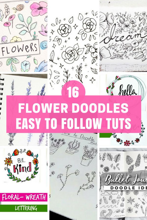 Easy to follow tuts for flower doodles