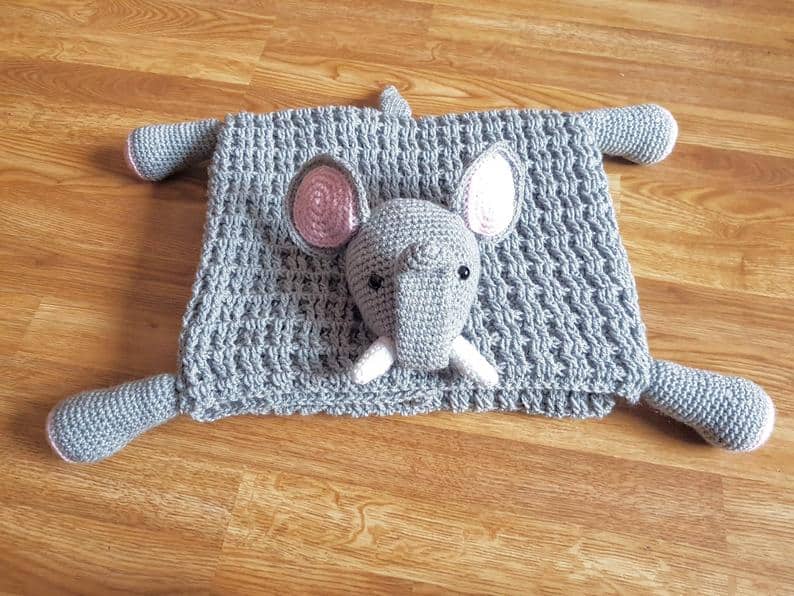 Elephant Lovey Blanket 