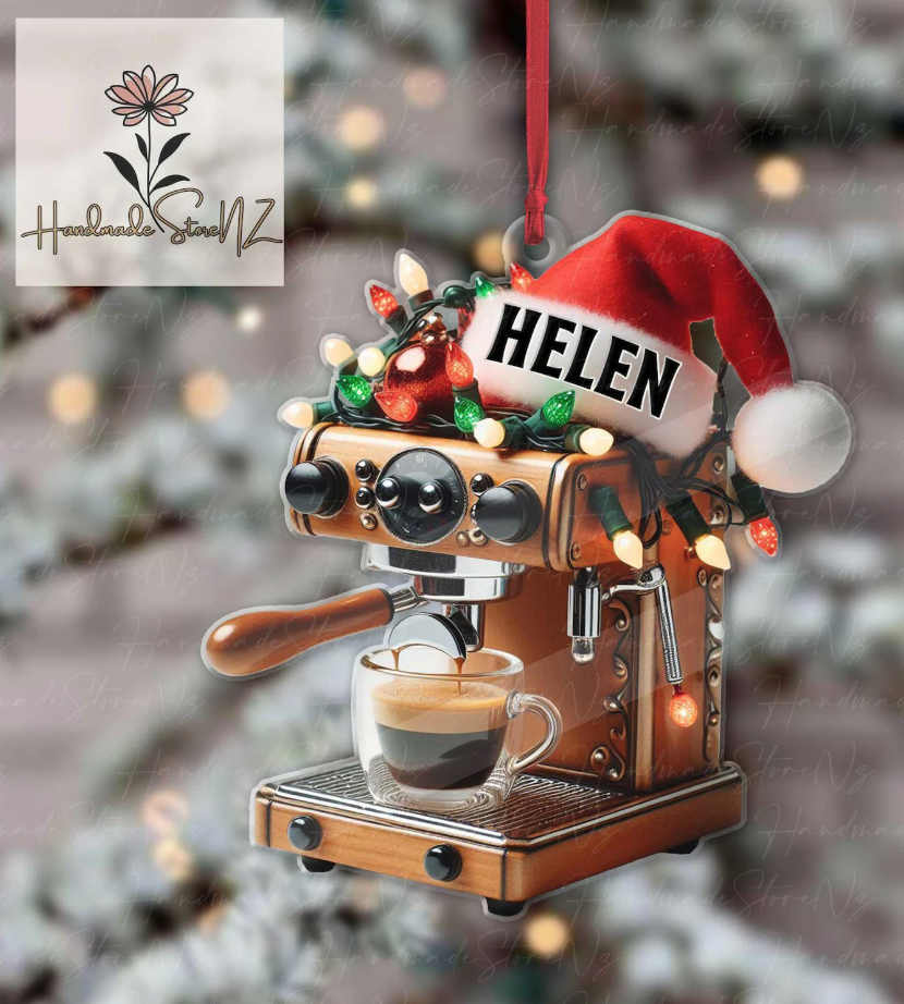 If your budget won't stretch to a real espresso machine, or you want a cute Secret Santa gift for a coffee lover try an ornament instead!