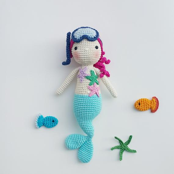 Estelia the Mermaid Doll Crochet Pattern