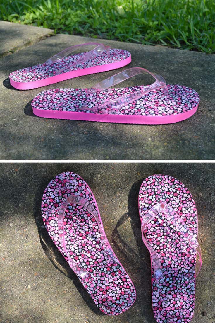 Fabric Covered Flip Flops