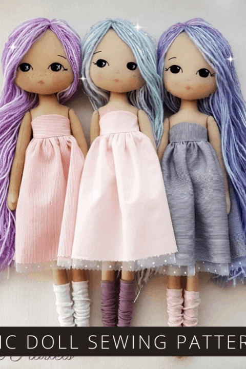 How sweet is this trio of dolls! They're made from fabric and are made from a simple sewing pattern. Your little girl will play with them for hours we're sure!
