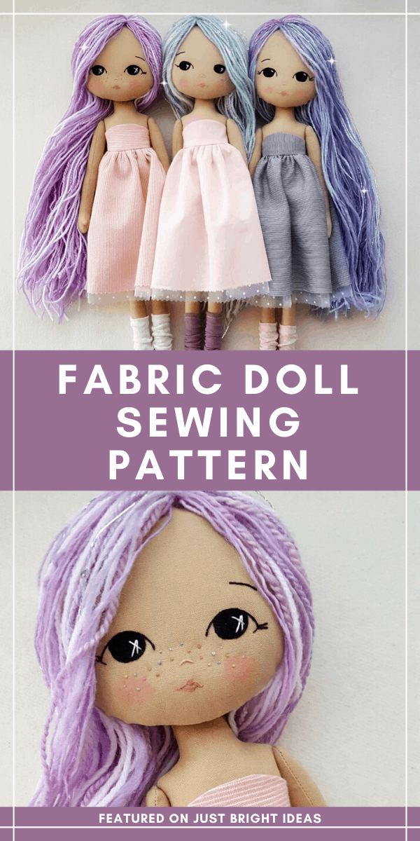 How sweet is this trio of dolls! They're made from fabric and are made from a simple sewing pattern. Your little girl will play with them for hours we're sure!