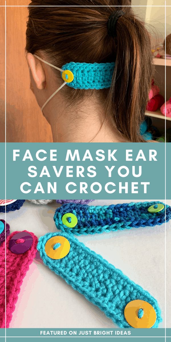 Wearing a face mask for long periods can really irritate the backs of your ears - this easy crochet pattern shows you how to make an ear saver - why not make some for the frontline using your yarn scraps?