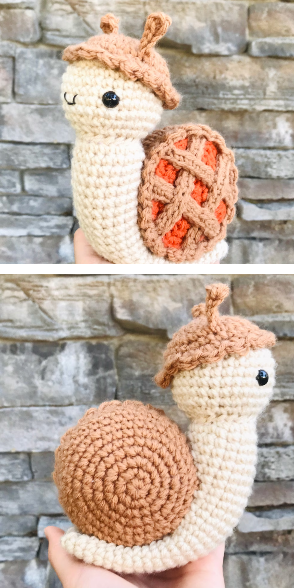 This adorable little snail, dressed up as a slice of pumpkin pie, is the perfect mix of quirky and cozy! This crochet pattern is full of fall vibes, making it a fun and unique decoration for the season. 