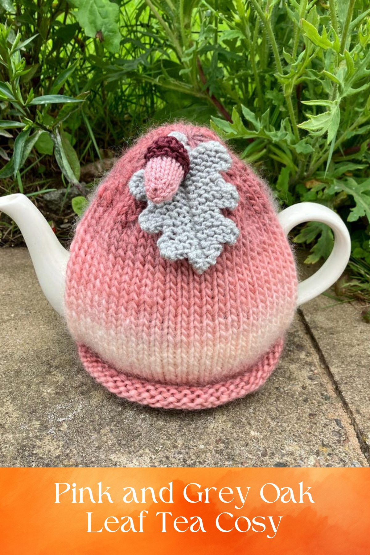 Pink and Grey Oak Leaf Tea Cosy: Keep your tea warm and stylish with this oak leaf tea cozy. The pink and grey tones are a lovely, unexpected twist on traditional fall colors!