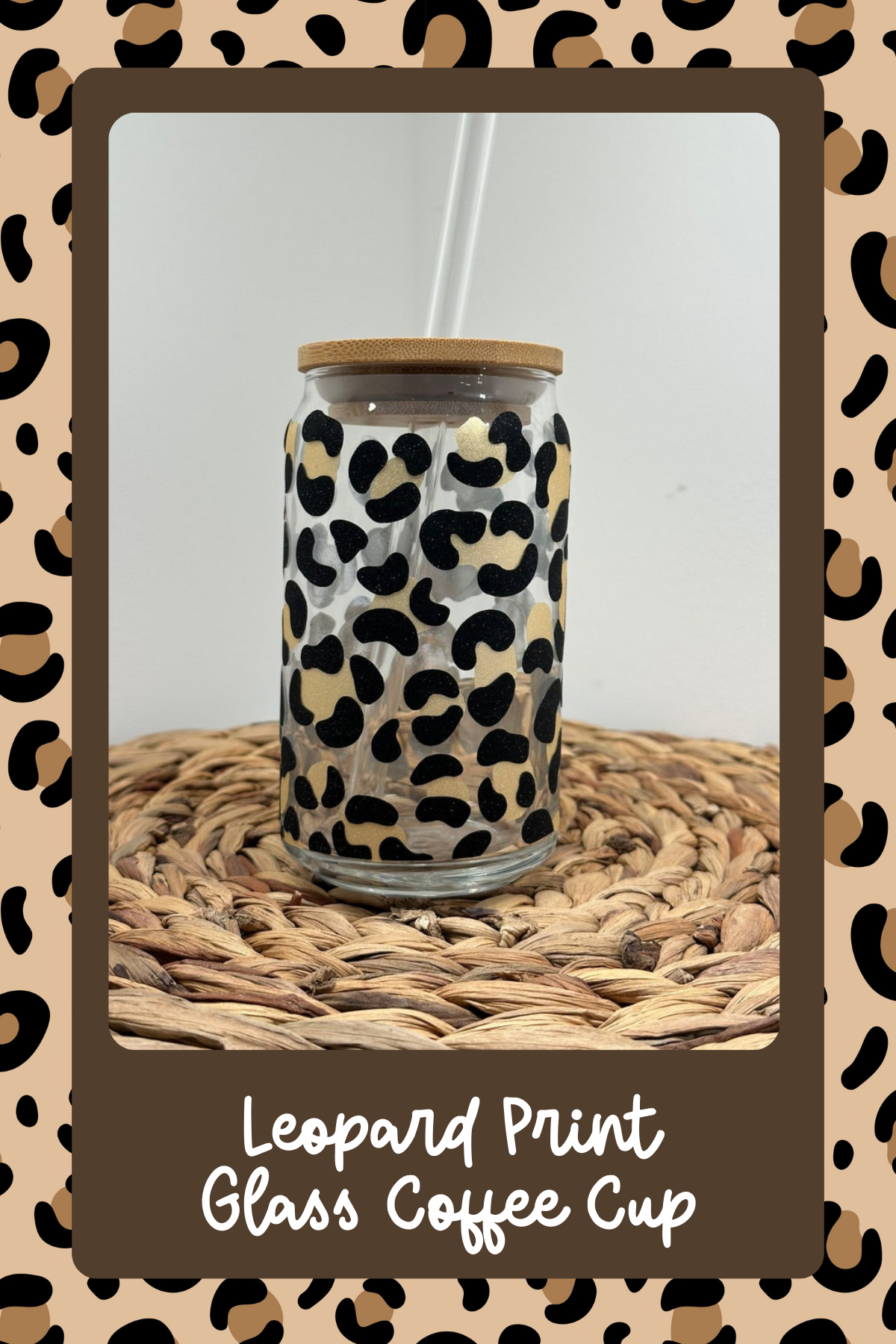 Sip your iced coffee in serious style with this leopard print Libbey glass! It's trendy, practical, and perfect for your favorite fall beverages.