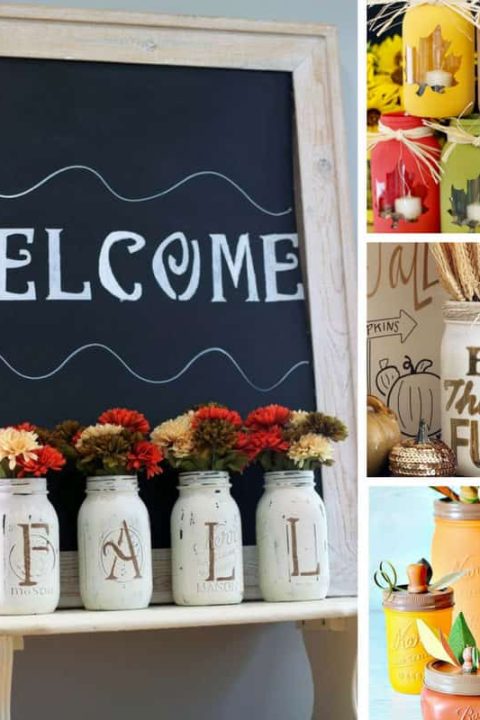 Loving these Fall mason jar crafts - they're going to look so pretty on my mantel!