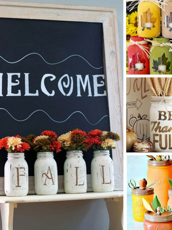 Loving these Fall mason jar crafts - they're going to look so pretty on my mantel!