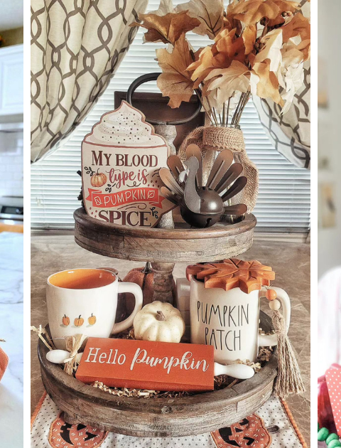 Simple & Stylish Fall Tiered Tray Decor Looking for easy fall decor ideas to cozy up your space? Check out these beautiful fall tiered tray designs that will elevate your kitchen or living room instantly! Whether you have a small apartment or a large space, these fall trays fit perfectly into any decor style. ?? #FallTray #CozyFallDecor #FallKitchenDecor