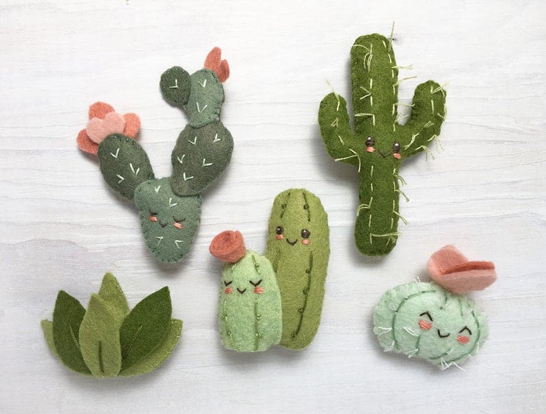 Felt Cactus Friends 