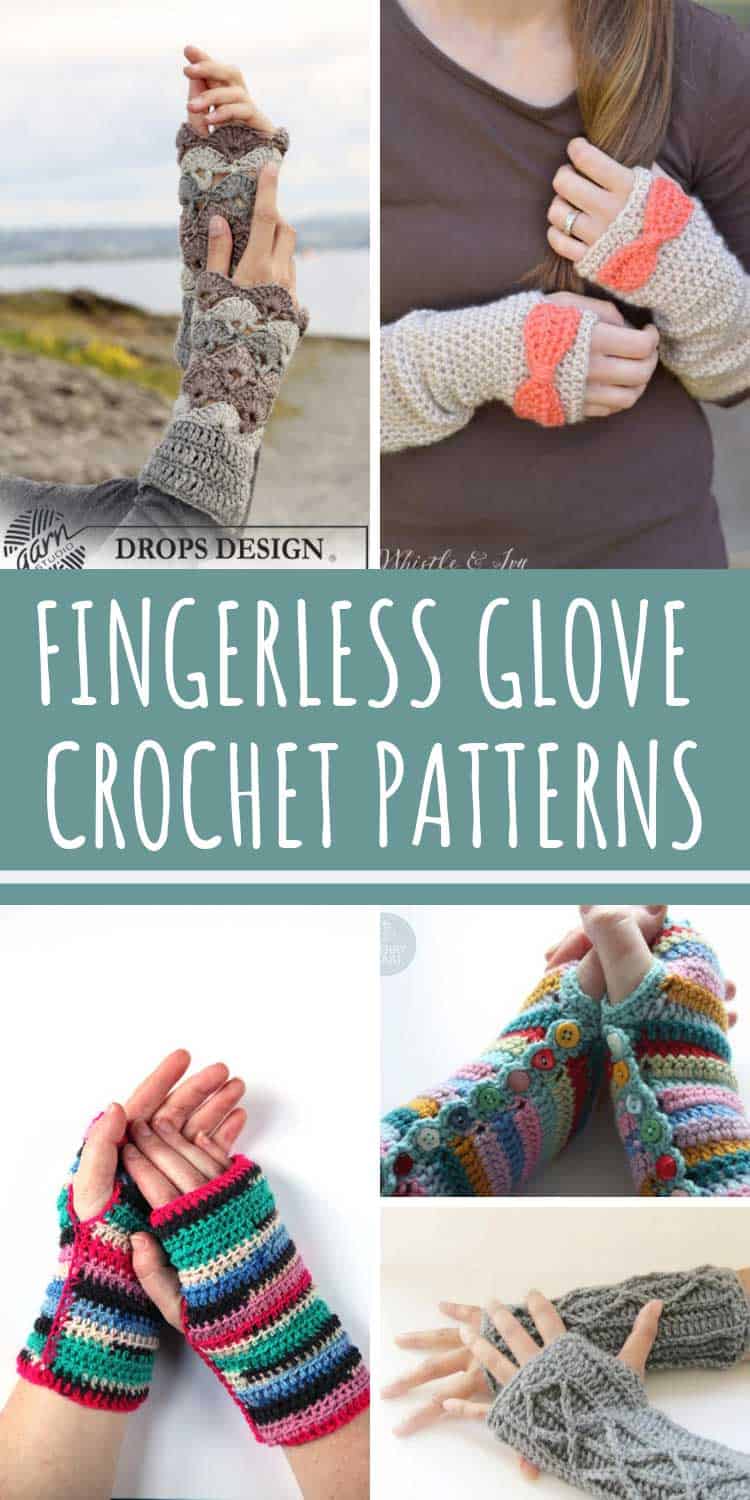 These fingerless gloves are so cute and the crochet patterns are free!